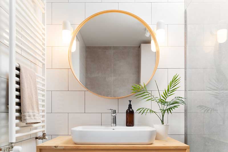 33 مدل سرویس آینه توالت و دستشویی با نورپردازی مخفی (مدرن و امروزی)